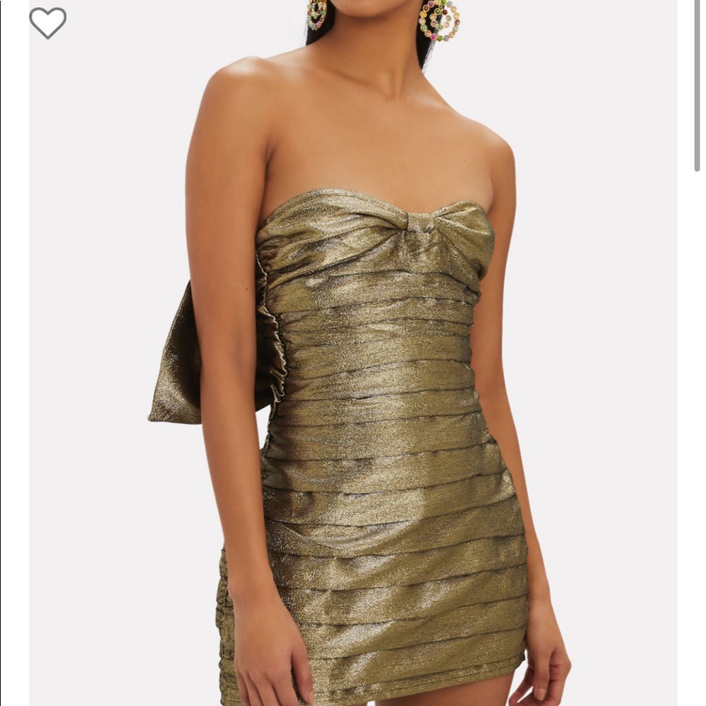 NWT FOR LOVE AND LEMONS Juliet Lamè Mini Dress S